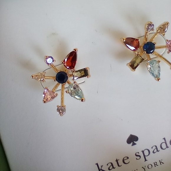 Kate Spade Cubic Zirconia Firework Floral Earrings - Picture 3 of 9